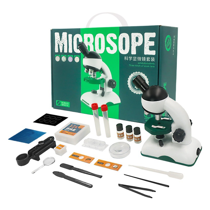 Xuema experimento óptico microscopio científico traje 2400X clara observación Escuela Primaria juguetes de los niños