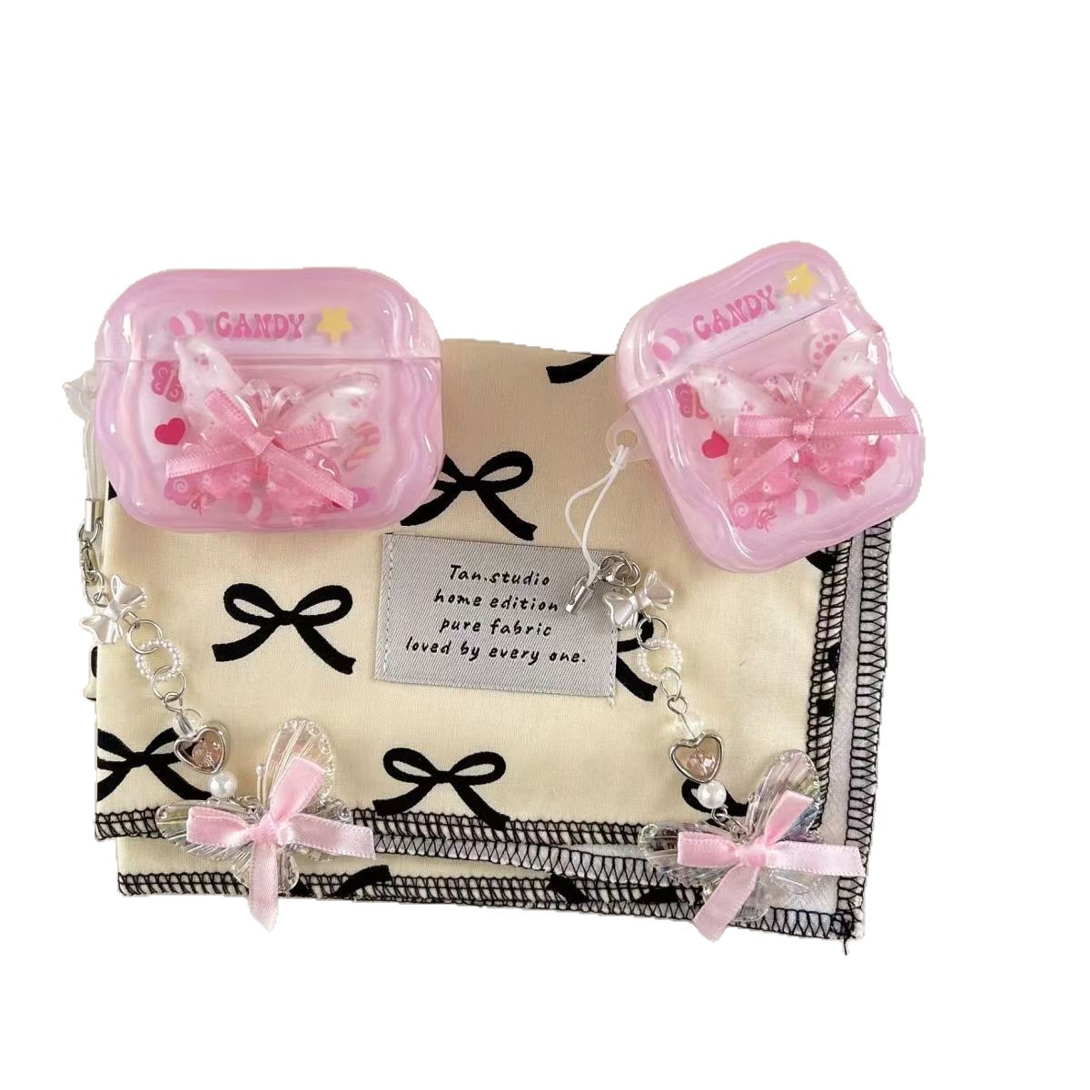 Caja de auriculares de mariposa japonesa y coreana para AirPods 4 Apple Bluetooth inalámbrico AirPods Pro3 Case