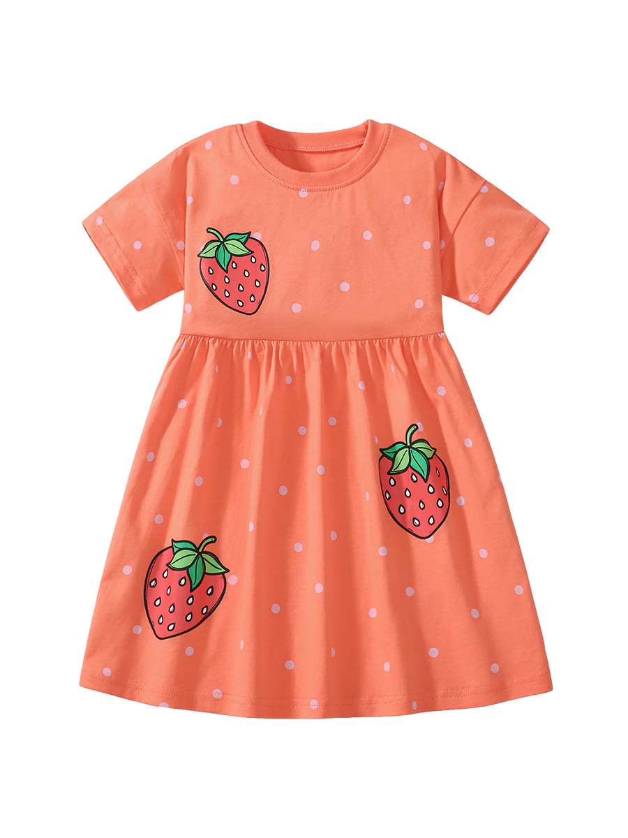 Little maven procesamiento personalizado vestido de niña hermosa europea y americana vestido de princesa de verano de algodón vestido de niño