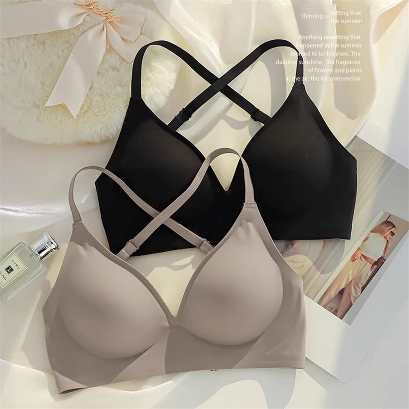 Women's Push-Up Bra for Small Breasts, No Rims, Lace Bra, Adjustable Breast-Retracting Bra, Flat Chest Intimates, Women's Single Piece Women's Push-Up Bra for Small Breasts, No Rims, Lace Bra, Adjustable Breast-Retracting Bra, Flat Chest Intimates, Women's Single Piece