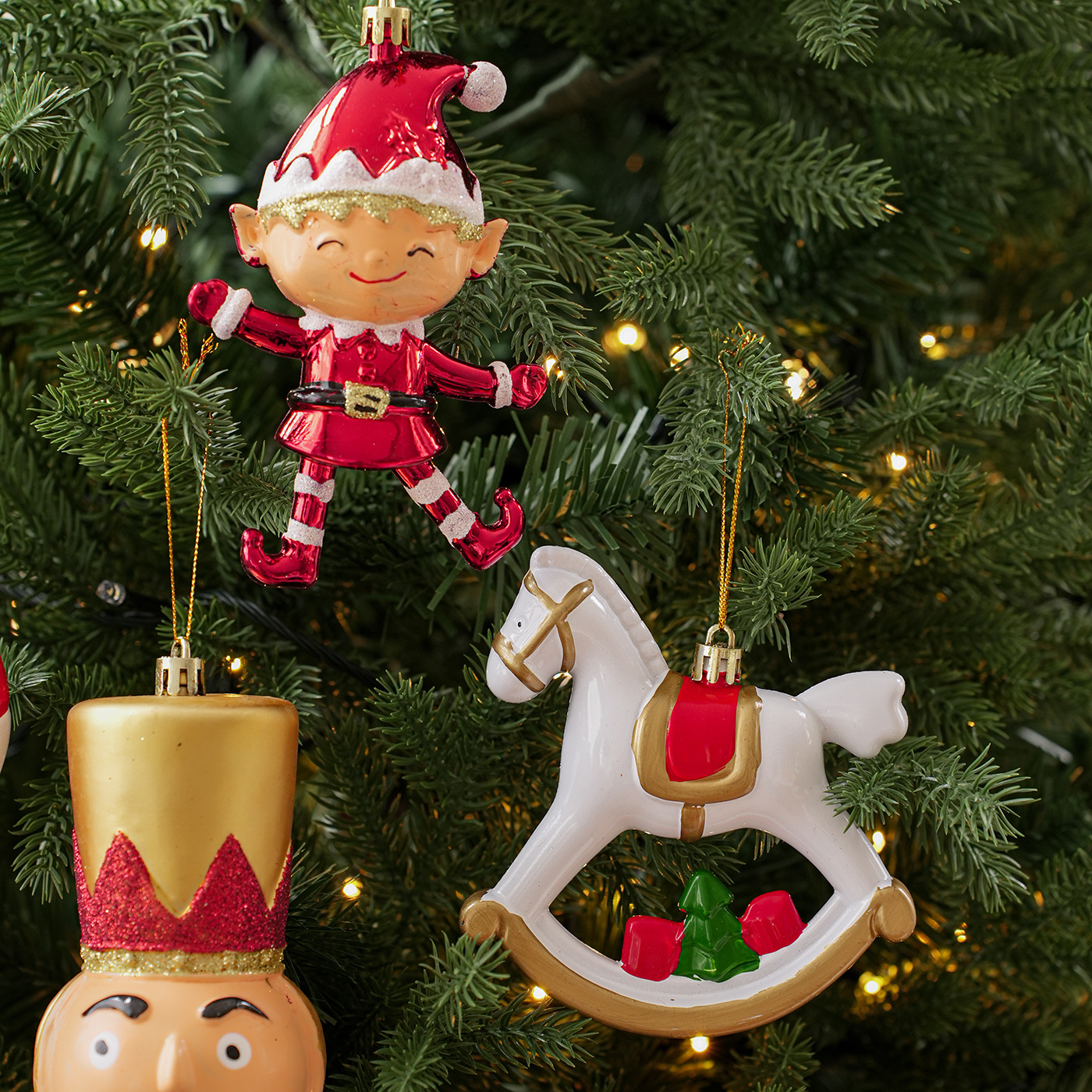 Colgante de árbol de Navidad transfronterizo Elf soldado colgante de color accesorios colgante colgante decoración de atmósfera de vacaciones