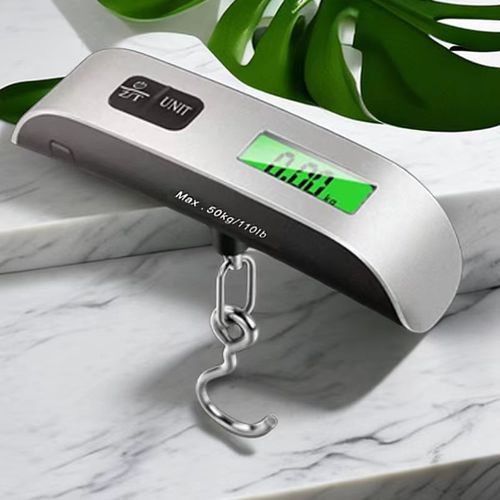 Portable Luggage Scale 50KG with Hook Electronic Scale, Handheld Weighing Scale, Coarse Handle Handheld Scale for Home Use