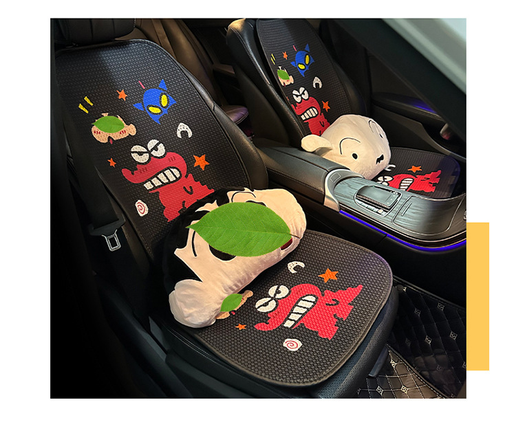 Cartoon Car Cushion Four Seasons Universal Internet Popular Small New Cute Half Encircled Women's Car Cushion Summer Seat Cover