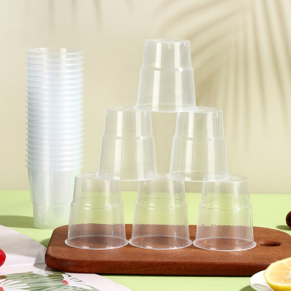 Disposable transparent plastic glass for home use for commercial use
