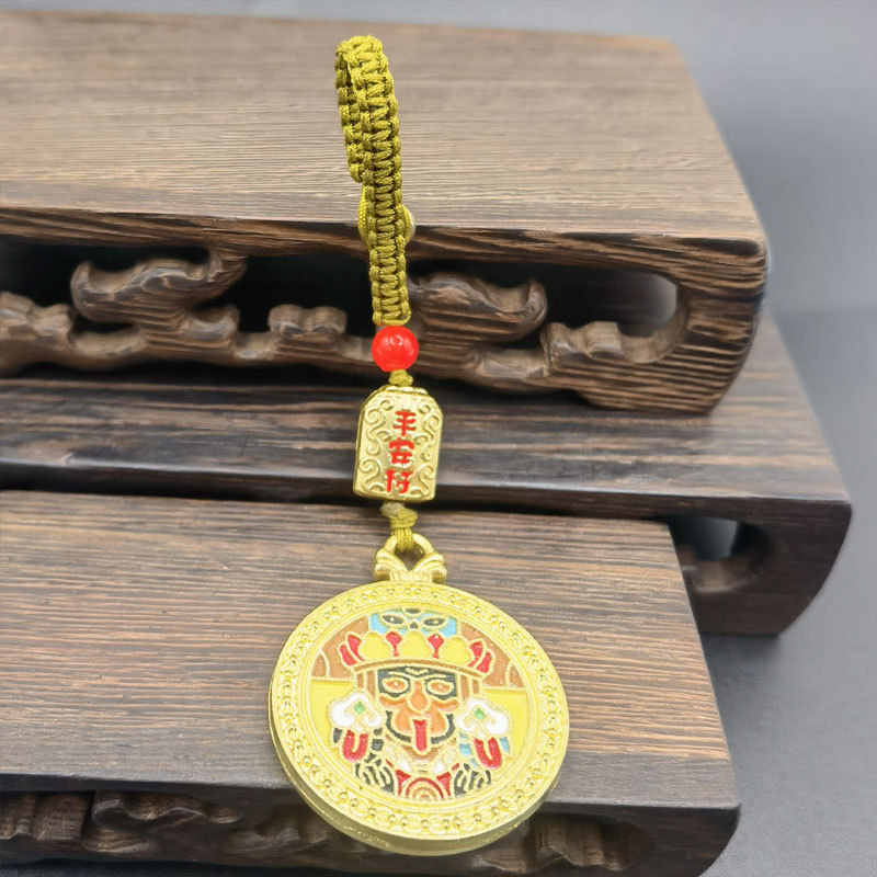 新しい国民トレンド絶妙なキーホルダー古代スタイルの安全ひょうたん車のキーホルダーペンダントユニセックス祝福ギフト|undefined