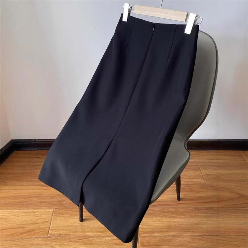 Spot Autumn and Winter New High-Waist Slim Fit Suit Straight Hip Skirt A-Line Skirt Mid-Length One-Step Skirt