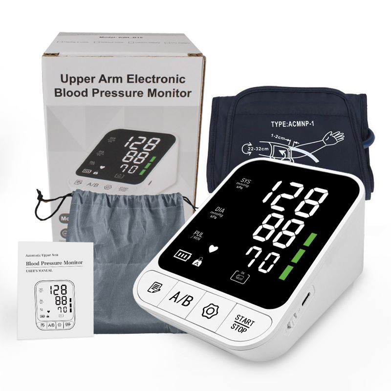 Comercio exterior nuevo tipo de gran pantalla esfigmomanómetro de brazo esfigmomanómetro de medición de volumen ajustable esfigmomanómetro médico de alta precisión
