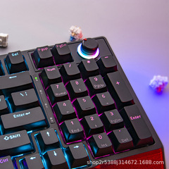 実体工場スポット卸売 104 キー ノブ付きバックライト付き有線真のメカニカル キーボード緑と赤軸クロスボーダー Amazon