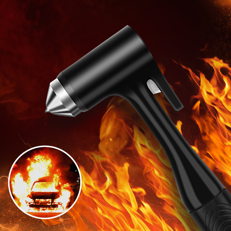 Car Safety Hammer Aluminum Alloy Safety Hammer Car Window Breaker Car Escape Life-saving Hammer Cross-border Car Window Break