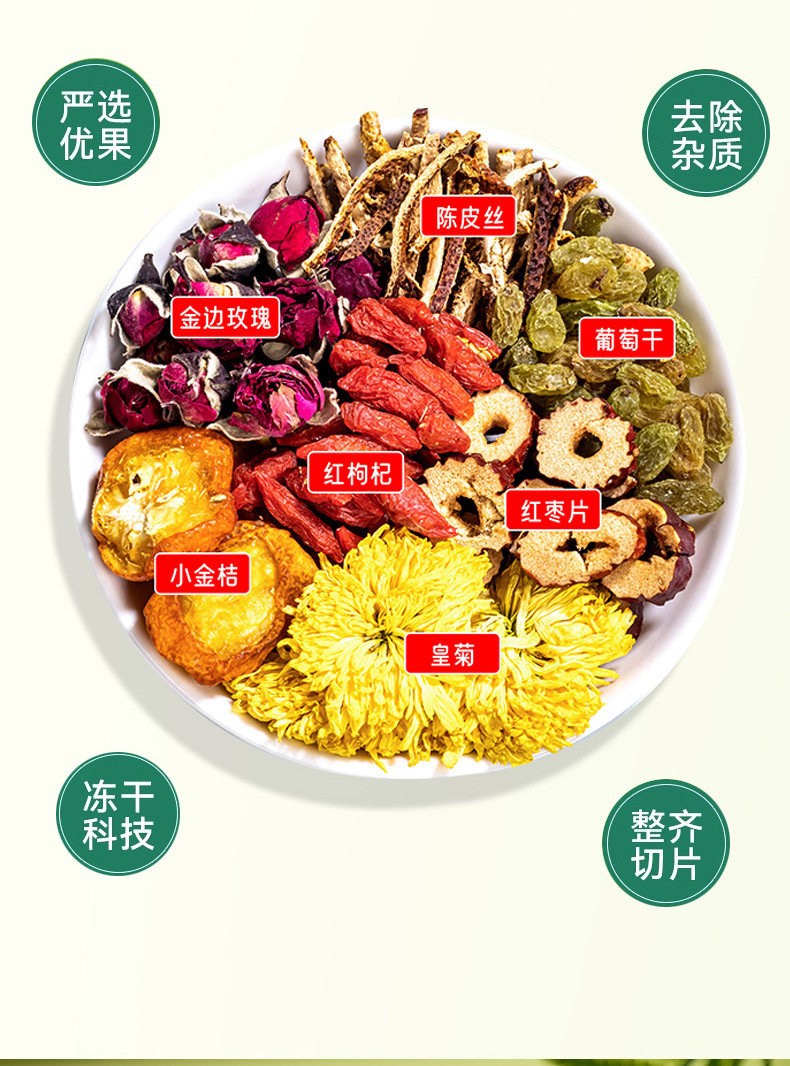 Lemon Fruit Tea Ning Meng Hua Guo Cha 210g Jar Herbal Blend with Goji Red Date Chrysanthemum quality and texture