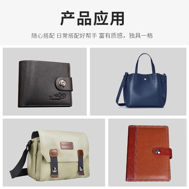 Fábrica transfronteriza de metal cosido a mano botón magnético hebilla de instalación fuerte imán magnético botón cartera mochila bolsa en forma de ciruela