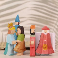 Wood carving dolls, handmade diy wooden crafts, cute wooden toys, wholesale desk decorations, gifts