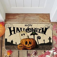 アマゾンハロウィンかぼちゃフロアマット屋外入戸ドアキッチン玄関フロアマットハロウィン吸水飾りフロアマット