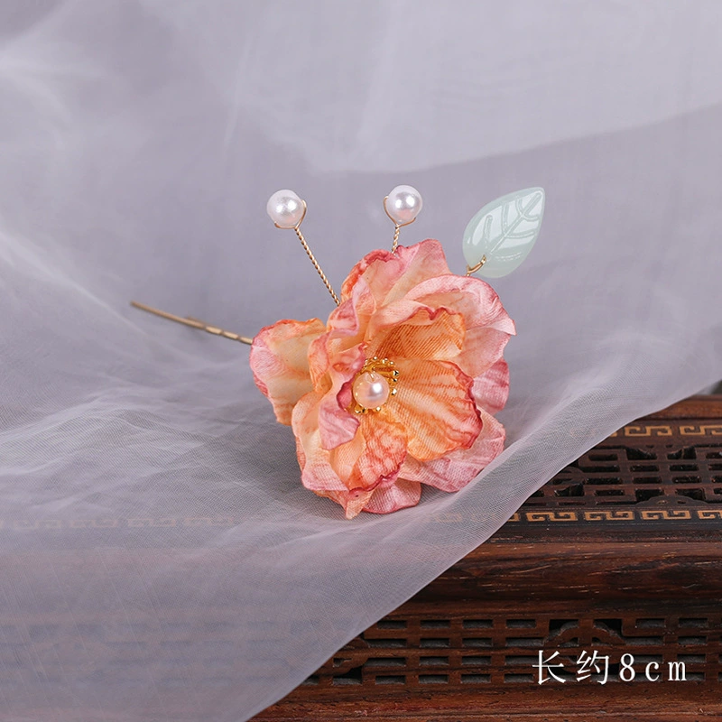 Божьи волосы для детей ханфу, украшение из ткани с жемчужинами и цветочками
