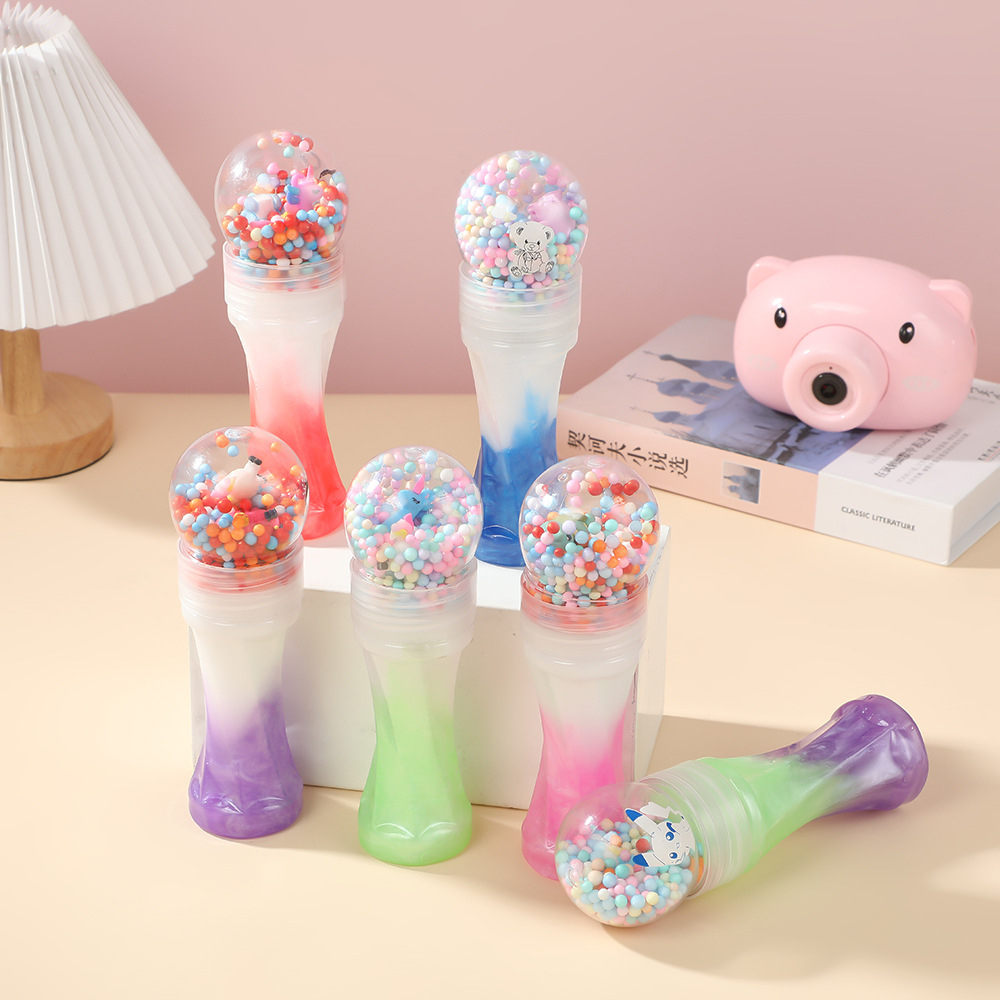 Antorcha creativa transfronteriza, pegamento espumoso de color, bola de espuma de color, modelado de alto valor, juguetes de limo para niños al por mayor