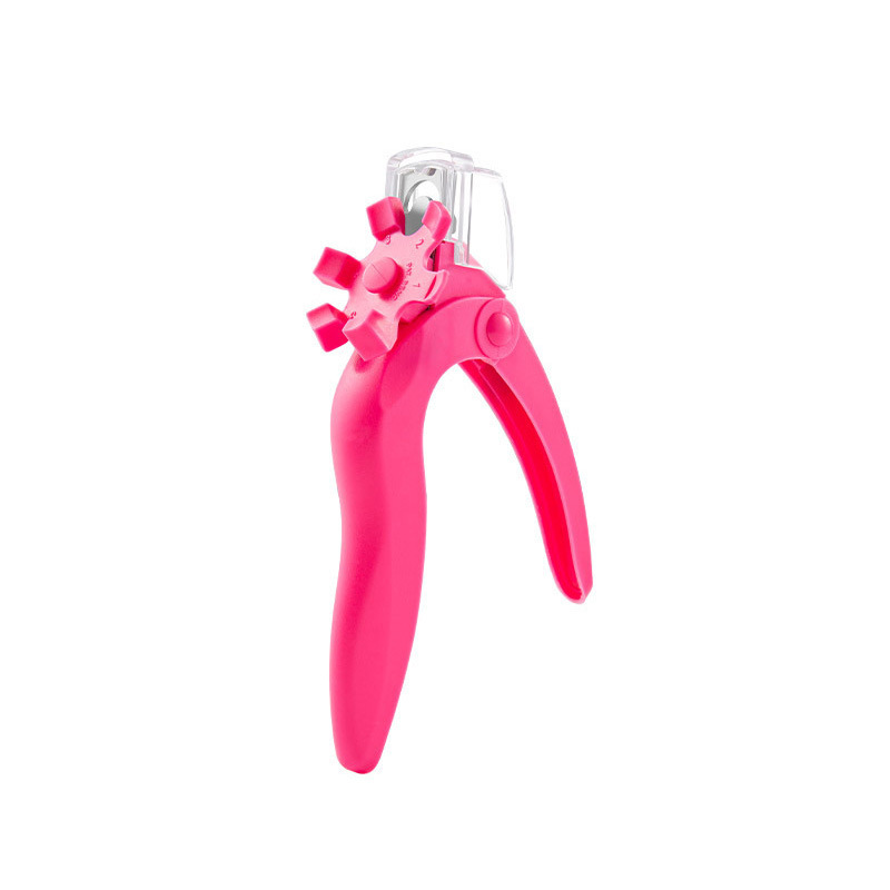 Tijeras para uñas de una línea de acero inoxidable en forma de U, cortador para extensiones de fototerapia DIY, con herramienta de formación.