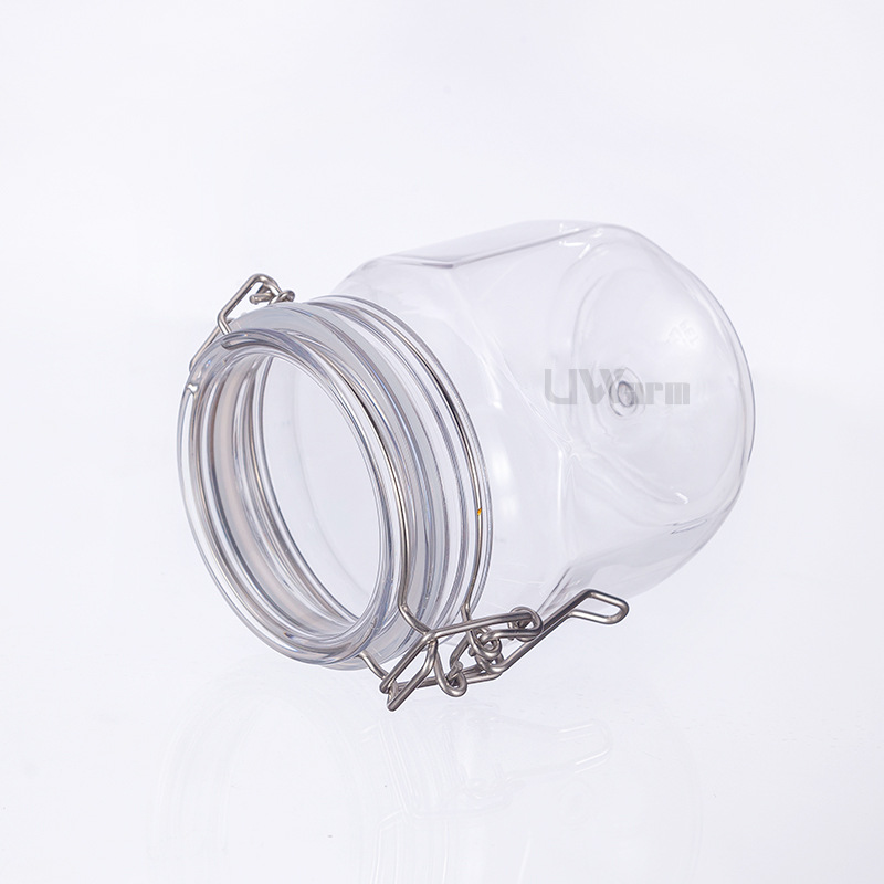 En stock dos Jin tarro de miel Tarjeta de plata ruso Linden miel botella de miel hebilla de plástico sellado frasco de calidad alimentaria