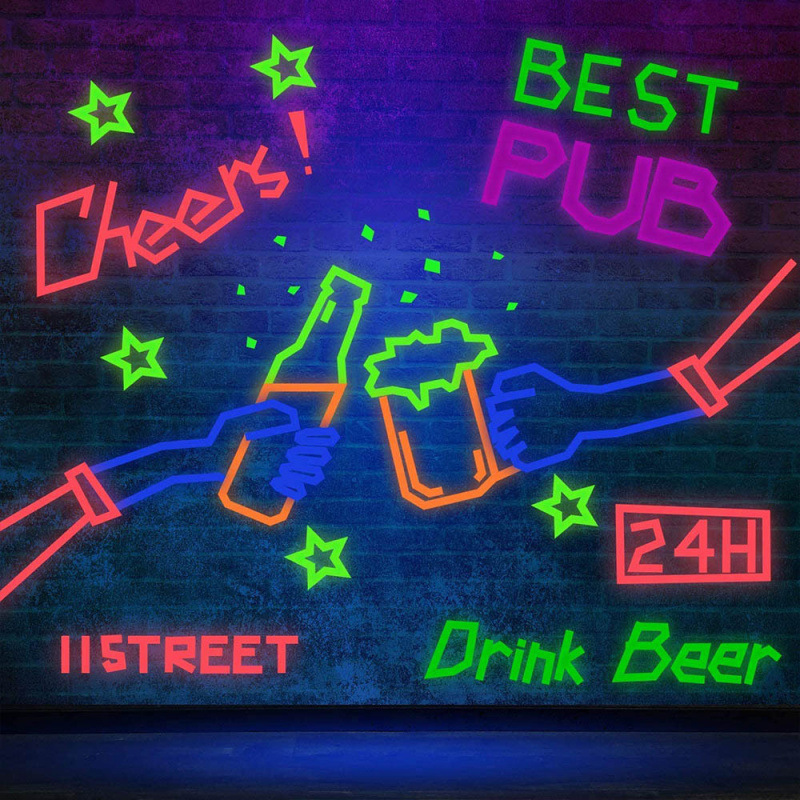 5 Roll UV Blacklight Reactive Tape Fluorescent Cloth Tape