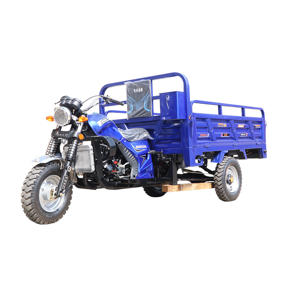 Africa's best-selling cross-border factory three-wheeled fuel-powered motorcycle, powerful gasoline three-wheeler, self-unloading dump truck, five-wheeled vehicle