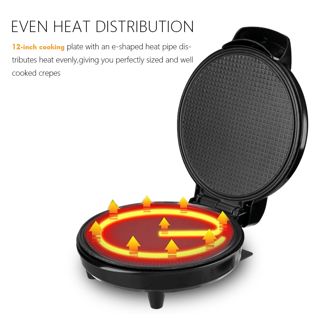 Desayuno casero transfronterizo máquina de roll de huevo máquina de roll de helado máquina de galletas eléctricas máquina de panqueques máquina de roll de helado de primavera