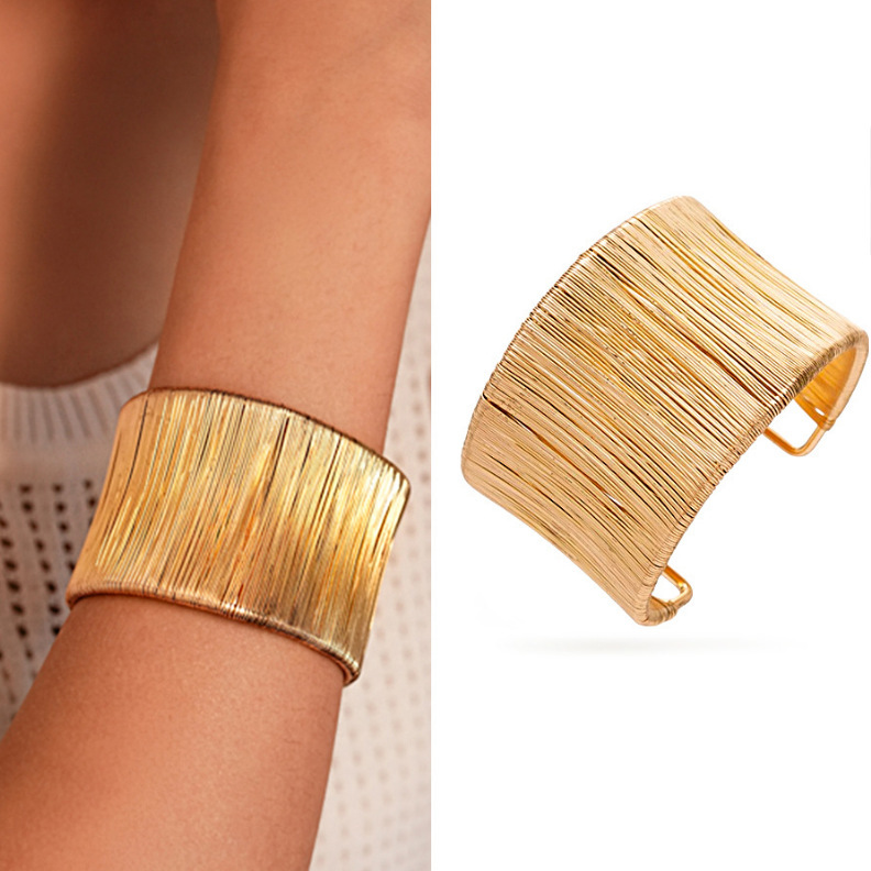 European and American Cross-Border Metal Open Bracelets, Exaggerated Niche High-End Bracelets, Armbands, Design and Temperament Hand Accessories Wholesale European and American Cross-Border Metal Open Bracelets, Exaggerated Niche High-End Bracelets, Armbands, Design and Temperament Hand Accessories Wholesale