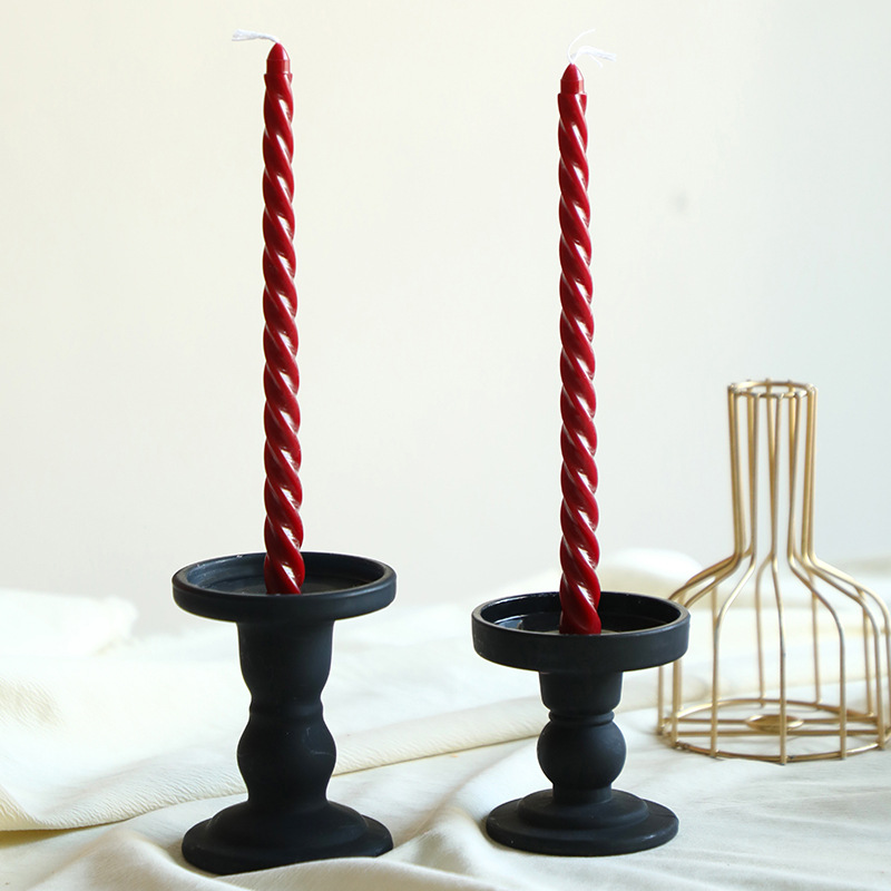 Vela aromática de cera de soja retro francesa color borgoña, vela romántica para bodas, decoración para el hogar, portavelas, venta al por mayor por pieza