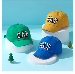 春秋韩版男女儿童刺绣字母CAP棒球帽休闲鸭舌帽 百搭遮阳防晒帽-阿里巴巴