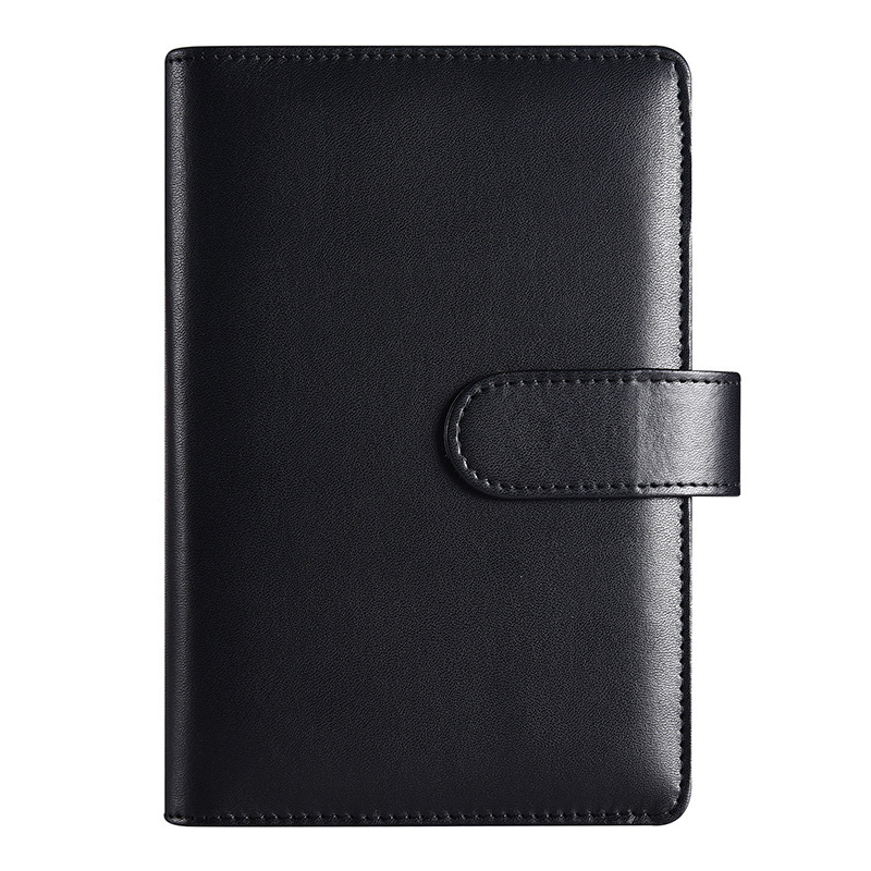Presupuesto transfronterizo Cash Clip de hojas sueltas Bolsa con cremallera Sobres Libro de cuentas A6 Macarons PU Cuaderno de hojas sueltas de cuero