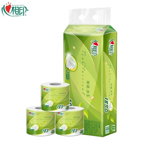 Heart to Heart Roll Paper 1800g 4-Ply Household Practical Pack Toilet Paper Tissue Wholesale Bulk Pack Tissue Roll Paper