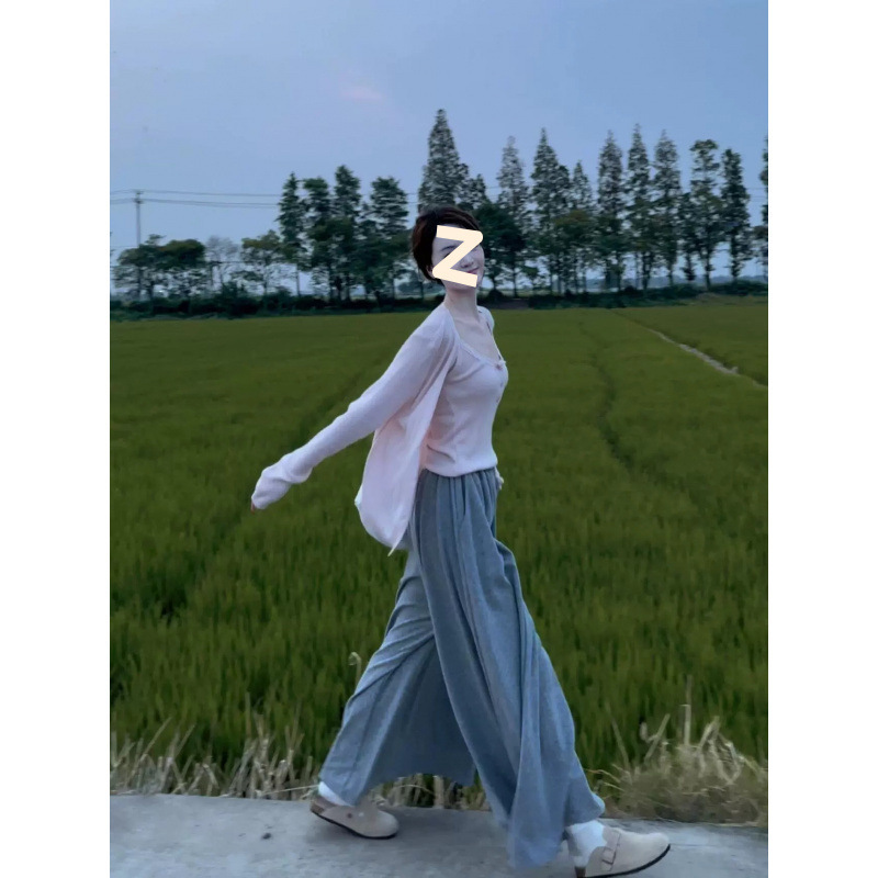 入秋装搭配一整套时尚穿搭显瘦盐系穿搭温柔时尚减龄三件套装女|undefined