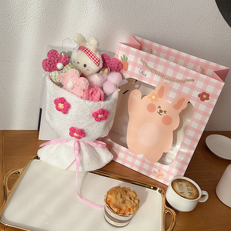 Día de San Valentín regalo felpa muñeca ramo terminado muñeca ramo regalo de cumpleaños para niñas 38 regalos