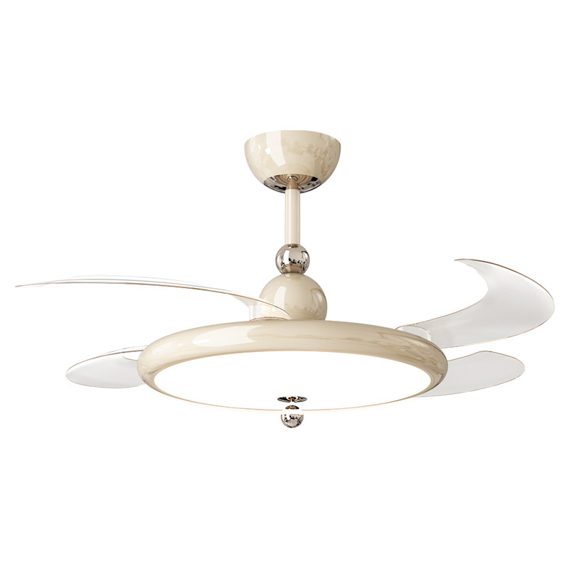 Ventilador invisible lámpara de restaurante 2026 nuevo viento crema silencioso ventilador de techo dormitorio luz de techo 710L