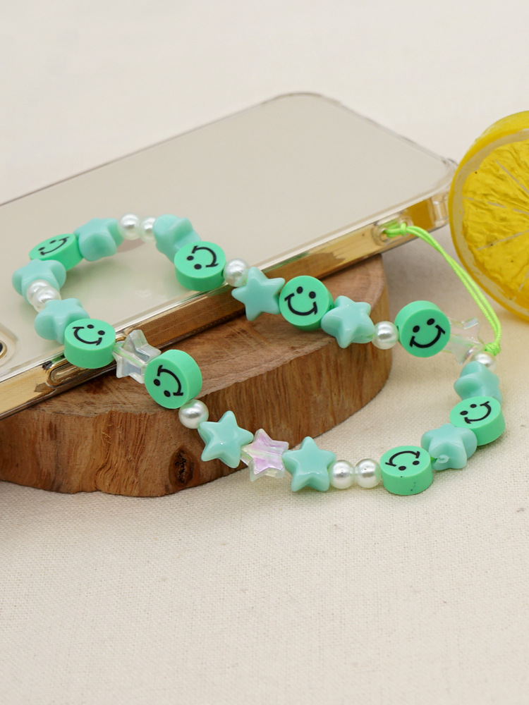 Ethno-stil Smiley Weiche Keramik Handykette Acryl Fünfzackiger Stern Perle Perlen Handy Lanyard display picture 15