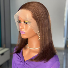 180 Density Brown Bob Lace Human Hair wigs ǰ˿˷ͷ