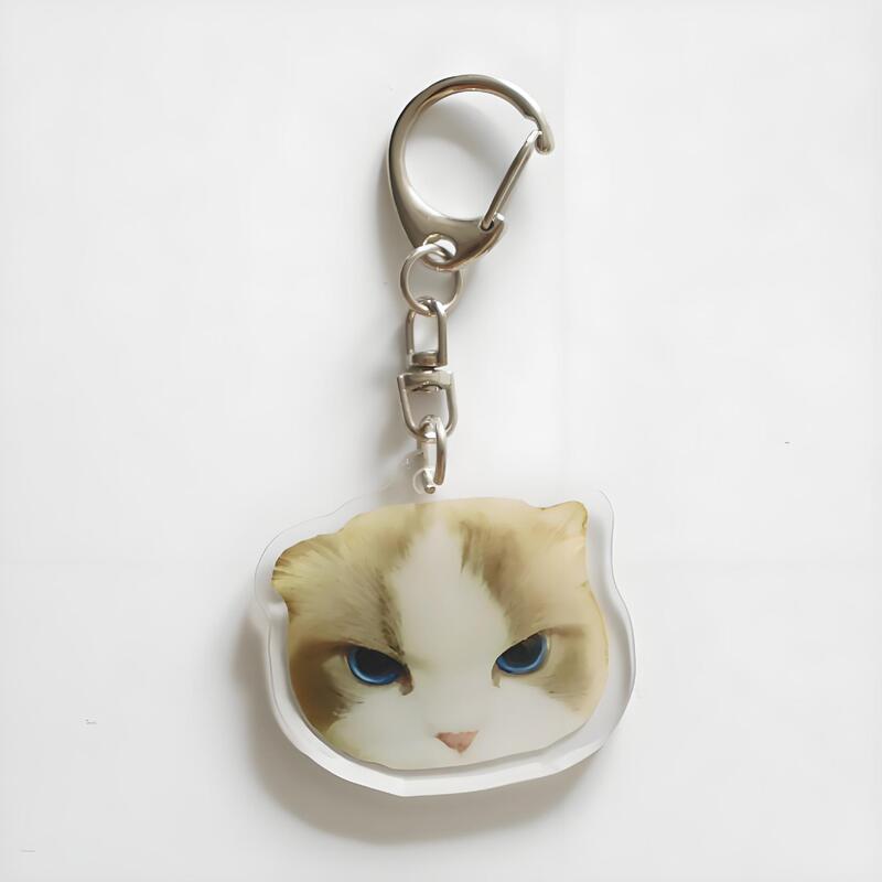 ラグドール猫周辺アクリルキーホルダーかわいい小さな猫アバターシリーズキーホルダーカップルペンダント装飾|undefined