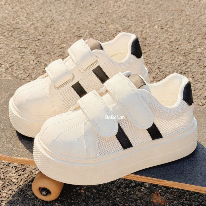 Mesh niche women's shoes, new summer styles, thick-soled height-increasing sneakers, super stylish and versatile casual white shoes Mesh niche women's shoes, new summer styles, thick-soled height-increasing sneakers, super stylish and versatile casual white shoes