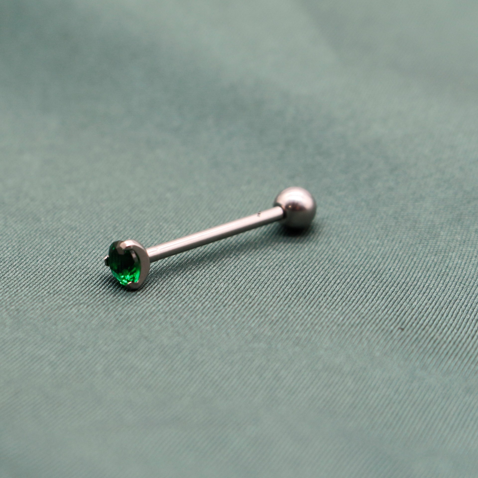 G23 Titanium Claw Zircon Tongue Nail Ear Bone Nail 14g Inner Thread Straight Rod Ear Stud Titanium Alloy Body Piercing Jewelry detail image 15