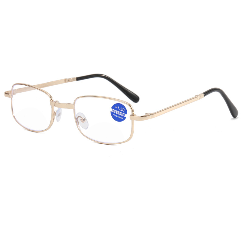 Fashionable and Portable Reading Glasses for the Elderly Ziyue Manufacturer Source Wholesale Folding Metal Reading Glasses Anti-Blue Light Hd