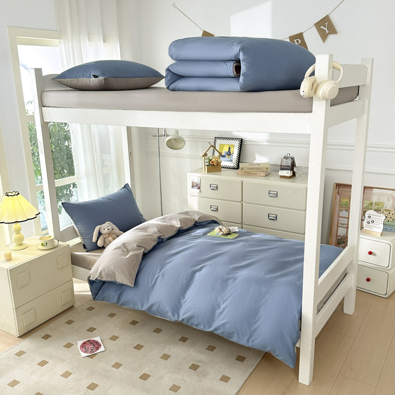 Ropa de cama de tres piezas para dormitorio de estudiantes de algodón en la temporada escolar