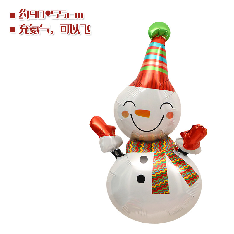 Tienda ventana Decoración Accesorios juguete globo Navidad caramelo muleta ancianos muñeco de nieve árbol de Navidad globo foto