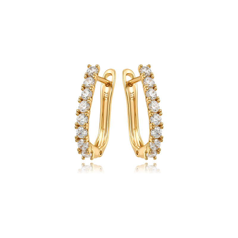 Xuping retro transfronterizo D-mouth aretes rusos de aleación de cobre chapado 18k nicho temperamento auriculares al por mayor mujeres
