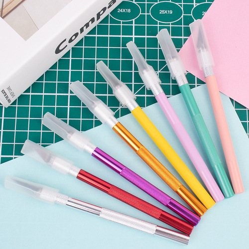 Aluminum rod single bulk metal carving knife hand-cut seal carving tool carving knife DIY handbook carving pen knife