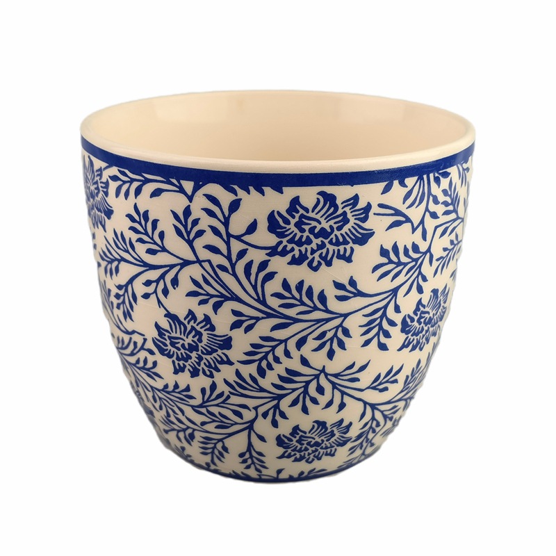 Maceta de celadón de carne, maceta pequeña de plantas verdes, mini maceta de cerámica creativa pintada a mano, maceta simple japonesa de dibujos animados