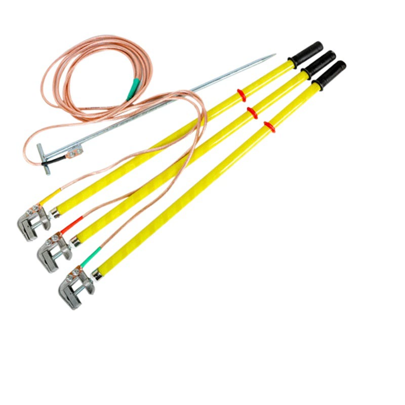 Портативный высоковольтный провод заземления плоский спиральный провод заземления заземляющий стержень высоковольтный провод заземления