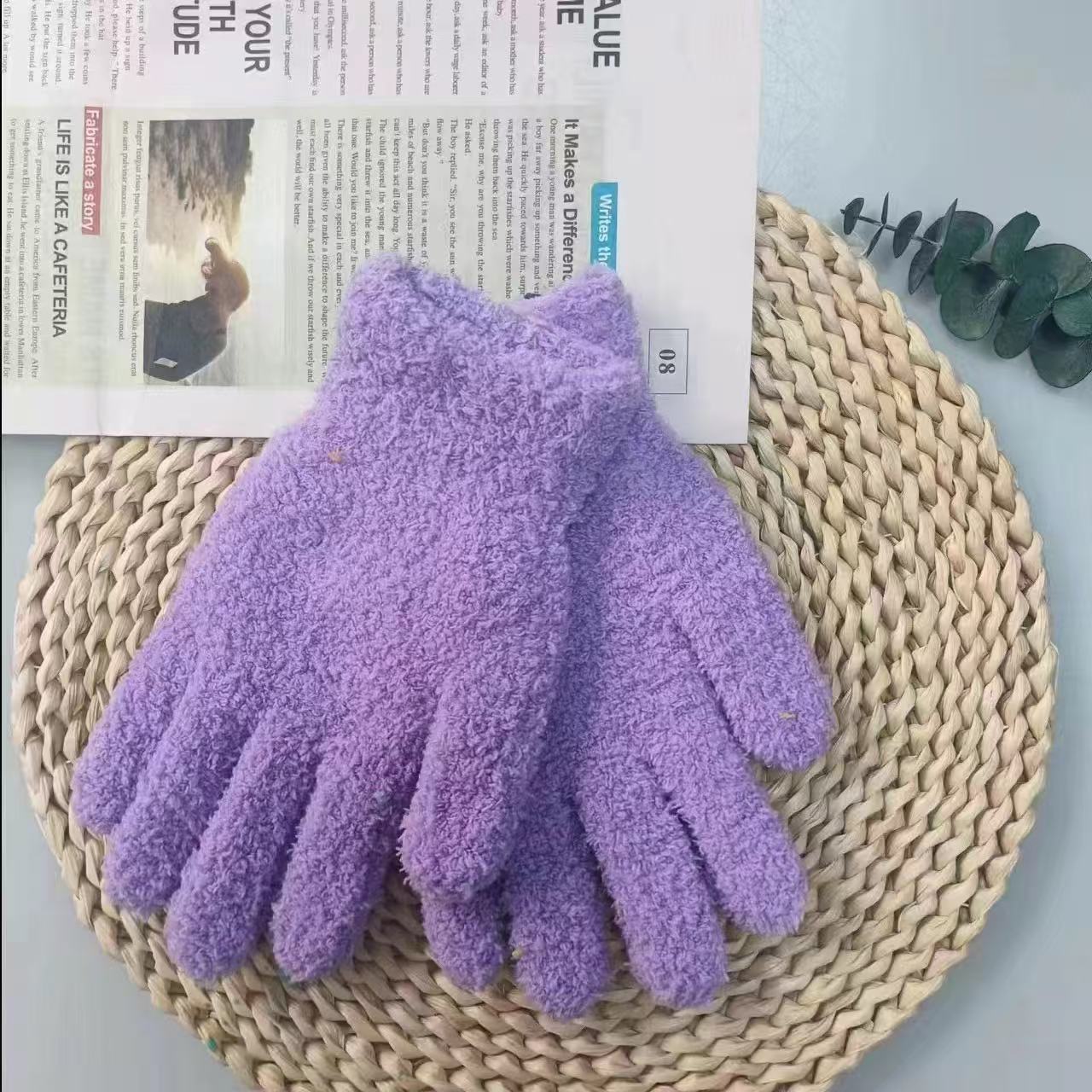 산호벨벳장갑 [보라색]