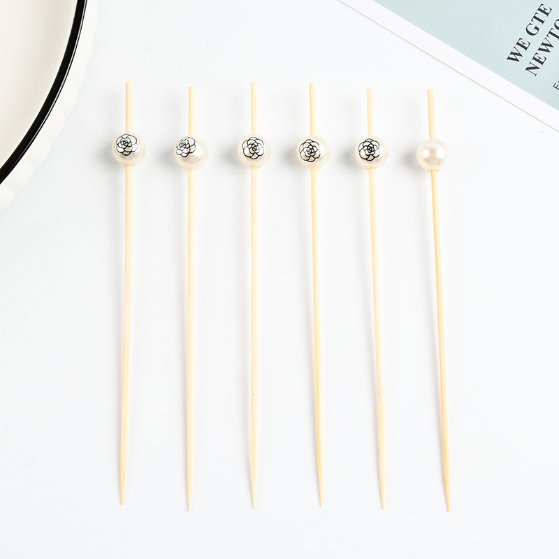 Bar de perlas blancas marca de cóctel marca de bambú marca de fruta creativa mayorista marca de fruta creativa marca de fruta