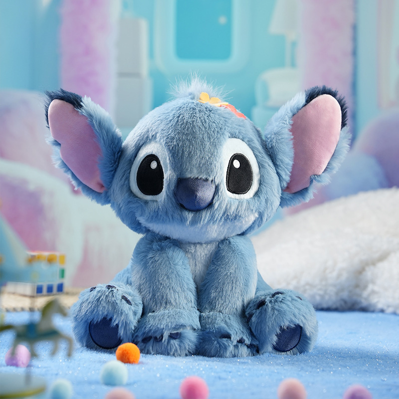 Disney Official Stitch Plush Toy Stuffed Animal Stitch Monster Cute Little Gold Pendant New Year Gift