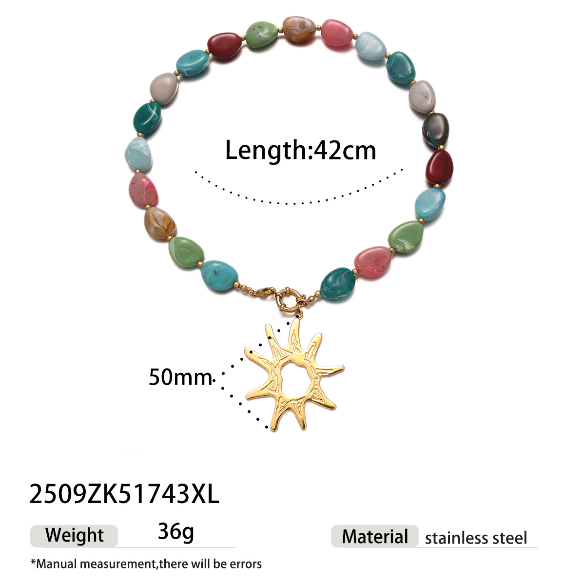 Tina Europa y los Estados Unidos transfronterizos de verano pequeños frescos collares de cuentas de color ligero lujo alta sensación de joyería de mujer al por mayor