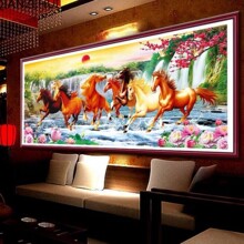 5D一件代发钻石画风景客厅满钻装饰画马钻石画