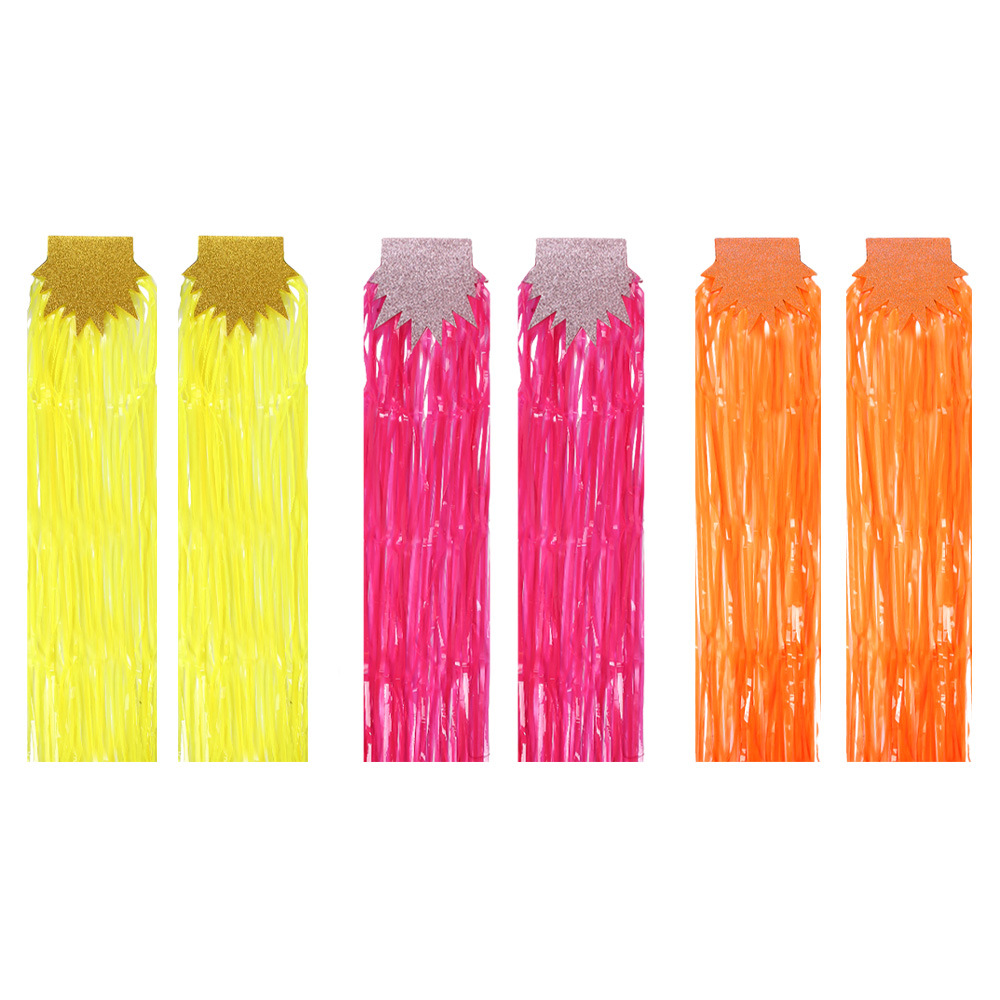 Transfronteriza fluorescente frillera insignia de Halloween decoración de la fiesta accesorios de ropa espectáculo de baile macarón brazalete de seda lluvia
